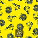 Yellow Fruits. Pattern Design, Graphic Design, and Vector Illustration project by Amparo Mercader - 11.16.2018