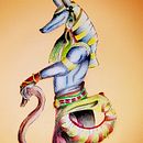 Anubis. Projekt z dziedziny Concept art,  R, sunek art, st, czn, Design, Trad, c i jna ilustracja użytkownika Lucy González - 22.11.2018