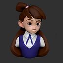 Akko modelado de personaje. Un projet de 3D, Art conceptuel et Illustration traditionnelle de Wladimir Reina - 27.11.2018