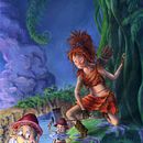 Niña y setas. Ilustração tradicional, e Pintura projeto de Irene Pérez Hervías - 02.12.2018