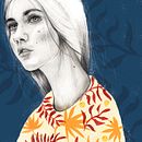 Retrato con lápiz, técnicas de color y Photoshop. Traditional illustration project by Diego de Caxias - 12.03.2018