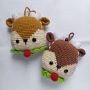 Renos de invierno. Un projet de Artisanat, Conception de jouets, Art textile, Crochet, Amigurumi , et Design textile de fiorella luna jimenez - 03.12.2018