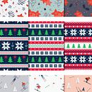 Patrones invernales. Pattern Design, Traditional illustration, and Vector Illustration project by Ana Sansó - 12.11.2018