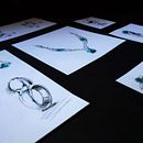 Ilustración y diseño joyería Eupholus Magnificus. Un progetto di Bozzetti, Creatività, Disegno, Design di gioielli, Illustrazione tradizionale, Pittura, Pittura ad acquerello e Ritocco fotografico di Irad Acevedo Luna - 28.12.2018