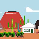 Lanzarote vectorial ;). Architecture, and Vector Illustration project by Luis Fernando Montosa Merayo - 10.31.2018