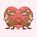 Patrón Be my Valentsaurus. Un proyecto de Dibujo, Ilustración tradicional e Ilustración digital de Déssirée C. - 16.06.2018