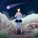 La chica de las montañas. Un progetto di Illustrazione digitale di Carlos Daniel Velez - 24.12.2018