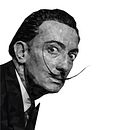 Retrato geométrico de Salvador Dalí. Design gráfico, Ilustração tradicional e Ilustração vetorial projeto de Raúl Fresno Vega - 04.05.2017
