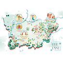 Mapa de Ourense Ein Projekt aus dem Bereich Traditionelle Illustration, Digitale Illustration und Vektorillustration von Chema Pedrosa - 09.01.2019