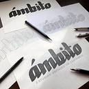 ámbito - Brand Lettering. Un proyecto de Br, ing e Identidad, Diseño de logotipos, Diseño gráfico, Lettering y Tipografía de Pablo Tradacete - 15.01.2019