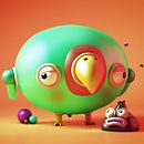 Mi mascota: Swisi. 3D, Design de personagens, Design de personagens 3D, e Modelagem 3D projeto de David Sanz Soblechero - 16.01.2019