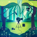 FILMETS Badalona Film Festival - Cartel Ein Projekt aus dem Bereich Design, Plakatdesign, Grafikdesign, Traditionelle Illustration, Digitale Illustration und Vektorillustration von Aren Garci - 31.01.2019
