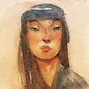 Retractos en aguarela. Portrait Drawing project by Julius Xadek - 01.29.2019