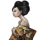 Geisha. Un projet de Illustration traditionnelle et Illustration numérique de Maria Romero - 27.10.2017