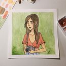 Lucía. Projekt z dziedziny Trad, c, jna ilustracja i Malowanie akwarelą użytkownika Anabel Gallardo - 13.02.2019