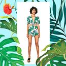 Print Tropical / Zara . Een project van  Beeldende kunst,  Creativiteit,  Ontwerp,  Modeontwerp, Patroonontwerp, Grafisch ontwerp, Traditionele illustratie, Digitale illustratie, Schilderij y Aquarelschilderen van Silvia Ospina - 20.04.2018