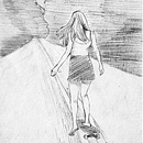 Skatergurl. Desenho a lápis, Desenho artístico e Ilustração tradicional projeto de Belén Aranguren González - 20.02.2019