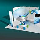 Diseño de Stand para EMASESA, empresa pública del agua de Sevilla. Un proyecto de Arquitectura interior y Diseño gráfico de Antonio Gaga - 22.02.2019