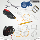 Diseño de calzado y bolsos con calaveras estampadas. Un progetto di Design di scarpe di EUNICE GUZMAN - 13.03.2019