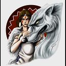San&Moro. La princesa Mononoke. Un proyecto de Animación, Dibujo, Ilustración tradicional e Ilustración digital de Miguel Ángel García Romero - 15.03.2019