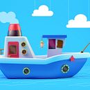 Mi primer barco 3D. 3D, Creativit, and Digital Illustration project by Mario Andres Muñoz Garcia - 03.15.2019