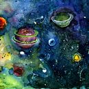 Galaxia y planetas.. Un projet de Illustration traditionnelle de Jessica Daniela Espinoza Guzman - 15.03.2019