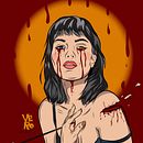 eternal until you break my heart, my feelings broke. Fine Arts, Comic, Concept Art, Drawing, Pencil Drawing, Artistic Drawing, Portrait Drawing, Realistic Drawing, Design, Character Design, Graphic Design, Traditional illustration, Digital Illustration, and Vector Illustration project by Verónica Rodríguez - 03.19.2019