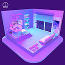 Creative Room - Modelado 3D. 3D, Digital Architecture, Concept Art, Design, Interactive Design, 3D Modeling, and Multimedia project by Jessica Díaz Sansores - 03.22.2019