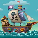 El Pirata despistat, canción del grupo musical "El Pot Petit" Ein Projekt aus dem Bereich Animation, Traditionelle Illustration und Digitale Illustration von Montse Casas Surós - 28.03.2019