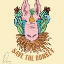 SAVE THE DONKEY - ILLUSTRATION. Een project van Traditionele illustratie y Digitale illustratie van Dana Ramírez - 25.11.2018