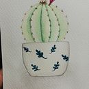 Macetita de cactus. Een project van Aquarelschilderen van Elizabeth Benilda Sanchez - 12.08.2018
