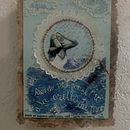 Agua, ¿a donde vas?. Riendo voy por el río, a la orilla del mar... poema de Garcia Lorca, una solo puede ir a donde está destinada a ir.... Een project van Borduurwerk van Irma Avila - 29.03.2019