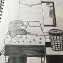 Mi Proyecto del curso: Dibujo para principiantes nivel -1-retrato de mi habitacion.. Desenho a lápis projeto de Leonel Sanchez - 31.03.2019