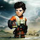 Poe Dameron . Un proyecto de 3D e Ilustración tradicional de Dante R.D. - 01.04.2019