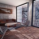 Renderizado Interno, con parasoles de Fractal Systems. Un progetto di 3D, Architettura e Architettura d'interni di Christian Jara Arroyo - 04.04.2019