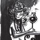  Mujer que tomó algunas copas de vino. Comic, Drawing, and Traditional illustration project by Jey Castro - 04.05.2019