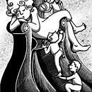 Ilustraciones b/n para relatos 8/12 años. Fundación Pere Tarres. Un proyecto de Ilustración tradicional de Marta Garcia - 10.04.2019