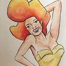 Mi Proyecto del curso: Cómo conquistar a una Pin Up. Traditional illustration project by Tatiana - 04.15.2019