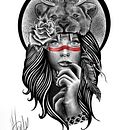 Mi Proyecto del curso: Diseño e ilustración digital de tatuajes con Procreate. Un proyecto de Ilustración digital de Wendy De luis bermudez - 23.04.2019
