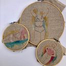 Mi Proyecto del curso: Técnicas básicas de bordado: puntadas, composiciones y gamas cromáticas. Embroider, Traditional illustration, and Watercolor Painting project by Nuria Vallejo - 04.29.2019