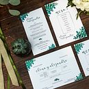 Papelería para boda (invitación boda, seating plan, meseros y minutas). Un progetto di Direzione artistica, Design, Graphic design e Eventi di Mònica Prieto Turró - 16.05.2019