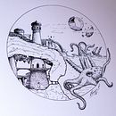 Sueños Bizarros. Concept Art, e Desenho projeto de Brian Rodriguez - 22.10.2018