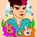 Karolaine. Un proyecto de Bellas Artes, Bocetado, Cómic, Dibujo, Dibujo artístico, Dibujo de Retrato, Diseño, Diseño de carteles, Diseño de personajes, Diseño editorial, Diseño gráfico, Ilustración tradicional e Ilustración infantil de Andrea Angelina - 29.04.2019