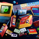 Iconos ochenteros. Un projet de 3D, Direction artistique et Illustration numérique de Alejandro López Becerro - 22.05.2019