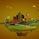 This is my city in  low poly - Cinema 4D . Un proyecto de 3D, Animación, Animación 3D y Modelado 3D de Emiliano Ortiz - 25.05.2019