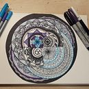Mandalas hechos a mano . % Emilia Acurio Vintimilla tarafından hazırlanan Güzel sanatlar, Eskiz çizimi, Çizim, Ve Sanatsal Çizim projesi - 06.02.2019