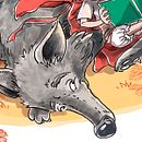 Red Riding Hood and the Wolf- Reading stories. Un progetto di Character design e Illustrazione infantile di Cintia Rosales - 05.06.2019