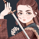 Fanart: Arya Stark - proceso. Character Design, Traditional illustration, and Digital Illustration project by Paula Zamudio - 06.10.2019