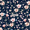 Magnolias pattern design. Un proyecto de Diseño, Pattern Design, Estampación, Ilustración tradicional y Pintura de Maidee Triviño - 11.06.2019