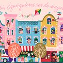 Mural en el cole La Esperanza. Un projet de Art urbain, Beaux Arts, Décoration, Design graphique et Illustration jeunesse de Miguel Ferrera García - 12.06.2019